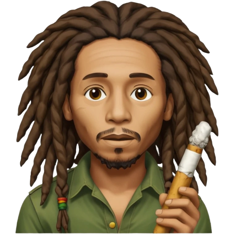 Bob marley with a joint  emoji