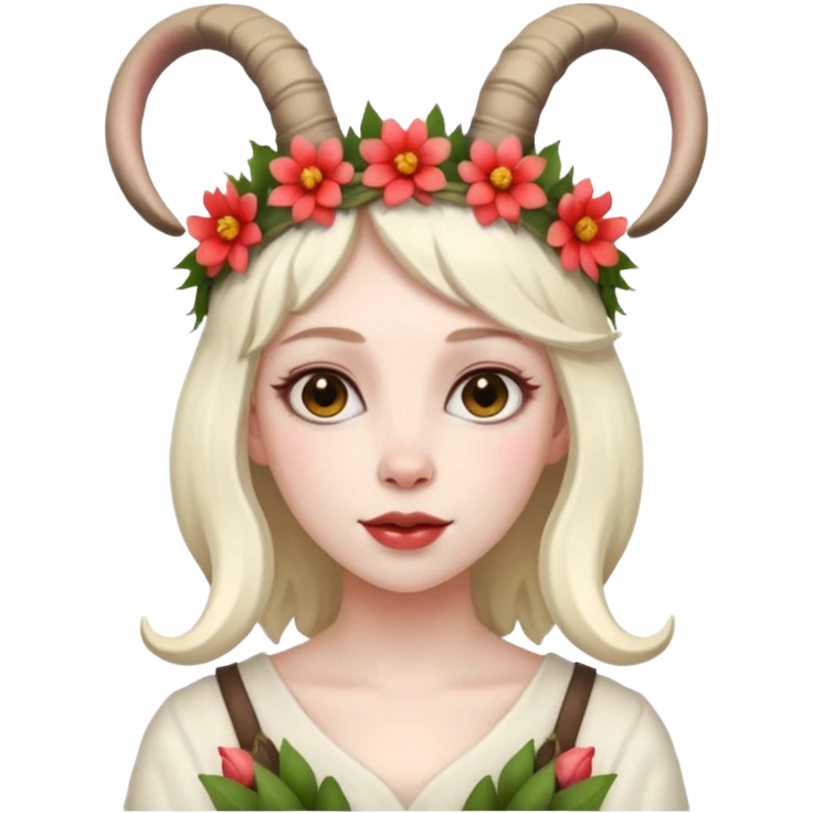 woman with goat horn emoji