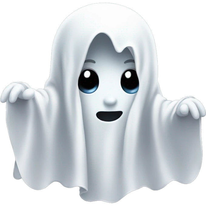 White ghost cute  emoji