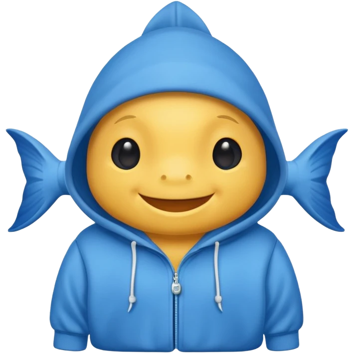 Fish wearing a hoodie  emoji