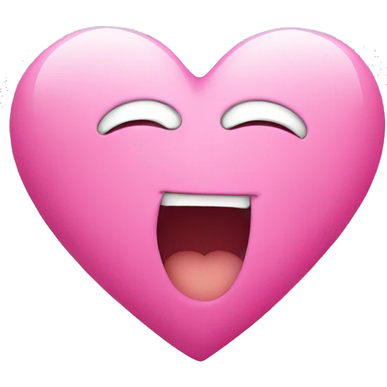 Emoji with pink heart emoji