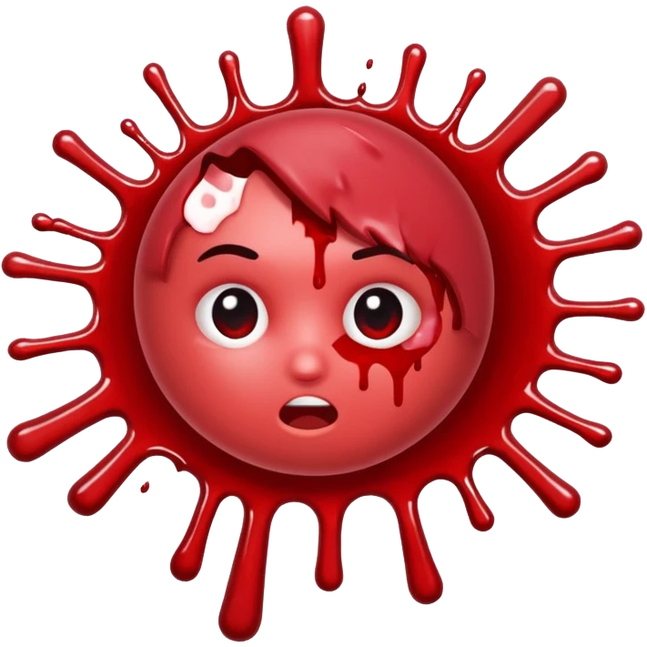 gunshot with blood  emoji