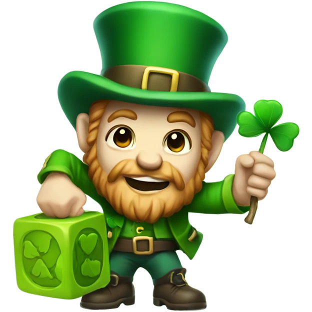 A leprechaun playing block blast emoji
