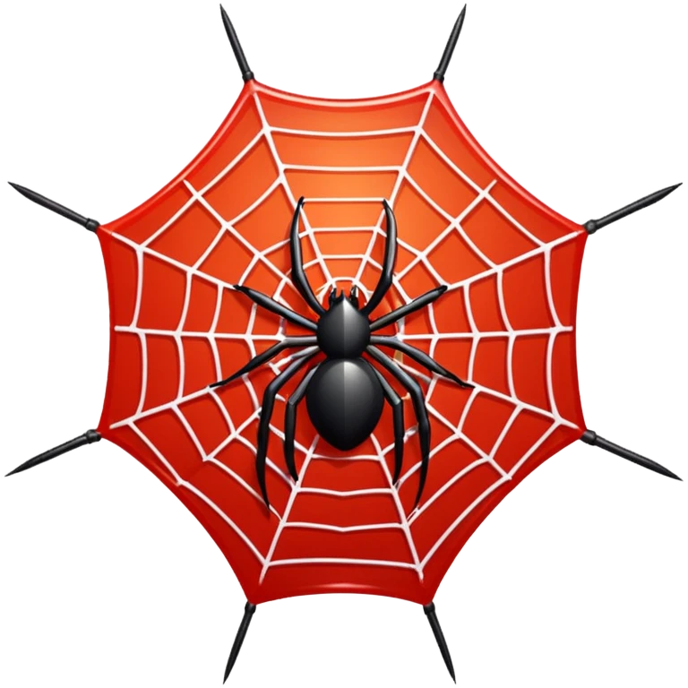 red dumb spider web emoji