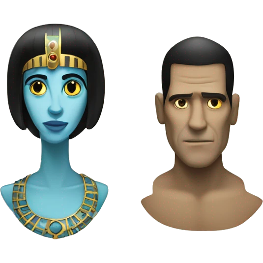 cleopatra and frankenstein book emoji