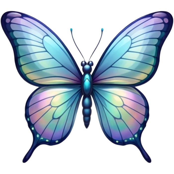 glass butterfly emoji