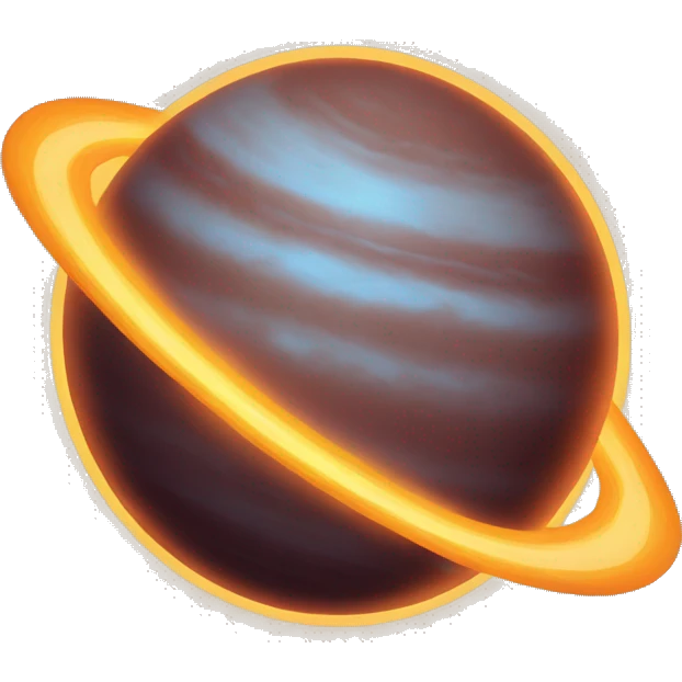 A Orange planet that looks like Venus  emoji