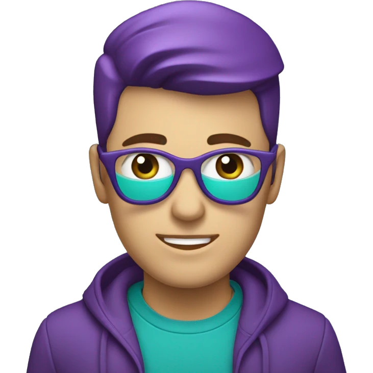 calendário roxo e turquesa emoji