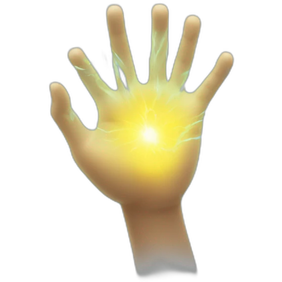 force field aura hand emoji