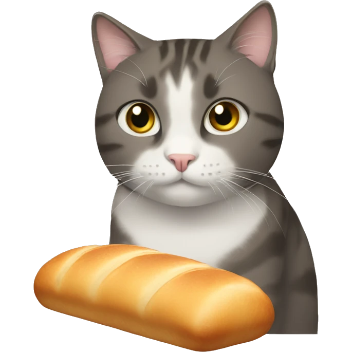 Cat with bread emoji