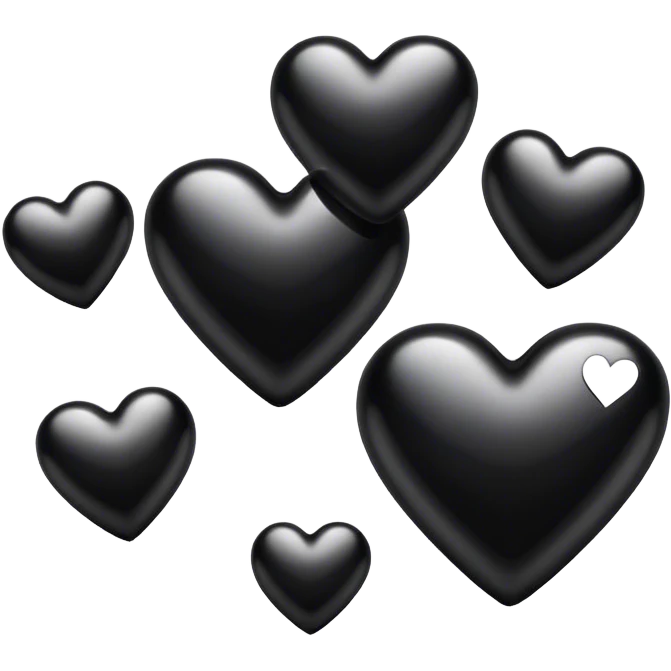 Black hearts emoji