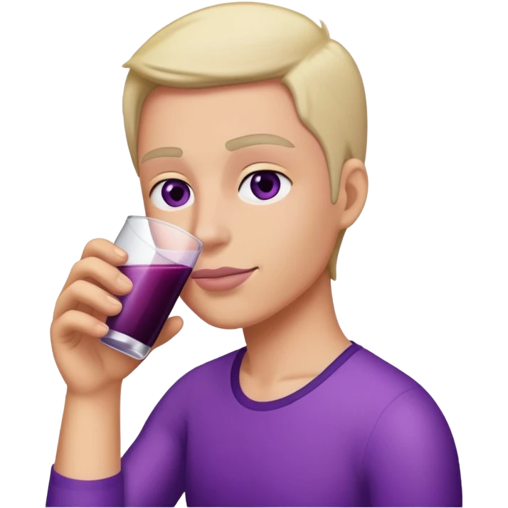 emoji with person drinking purple lean emoji