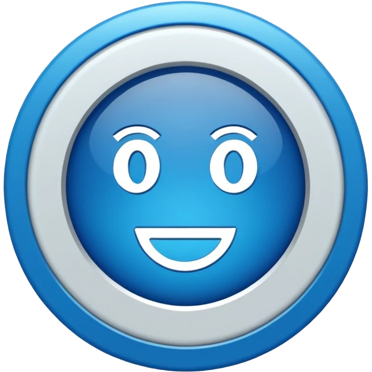 Circulo azul con una ✔️ de color blanco adrento emoji