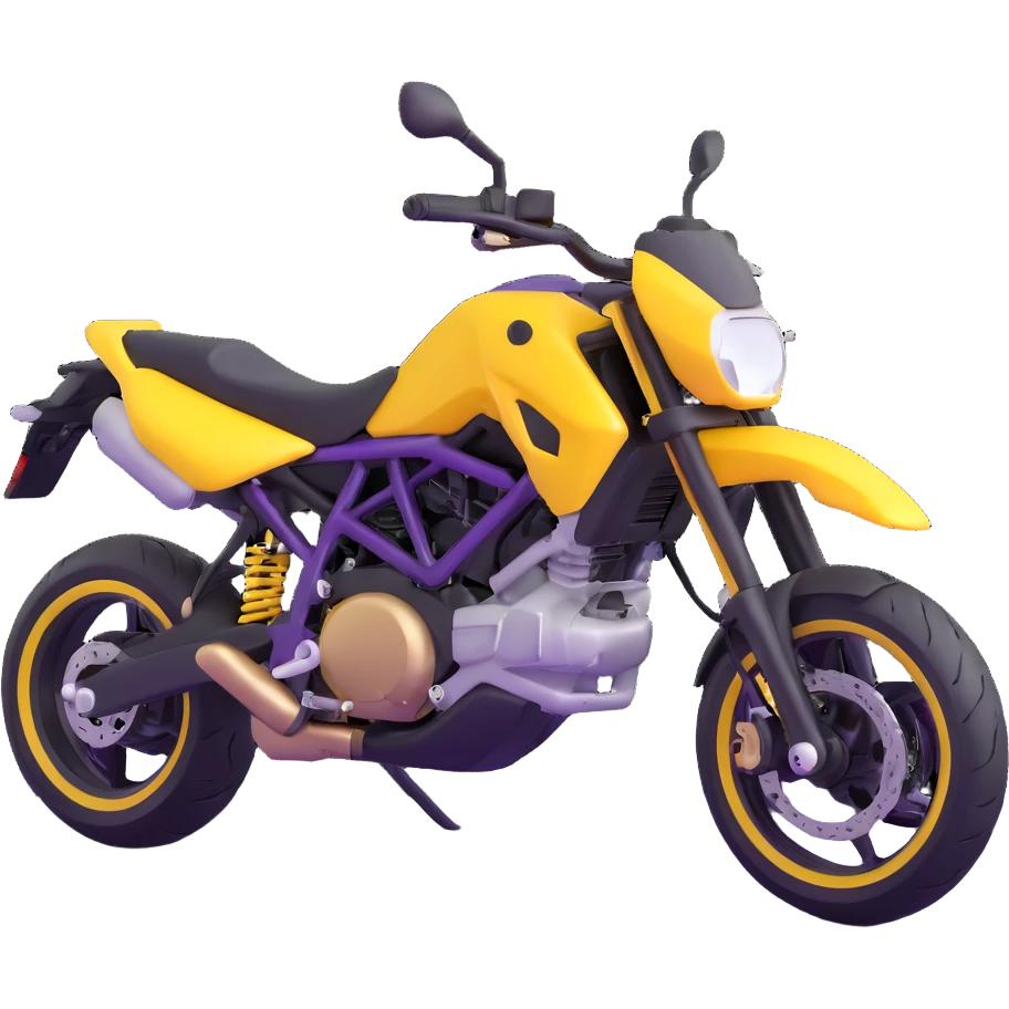yellow and black super motard motorcycle emoji