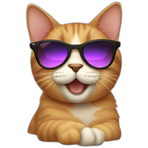 Cat with sunglasses emoji