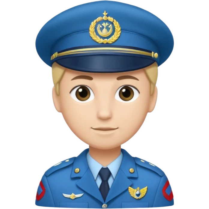 air cadet beret that’s blue and has the badge pin emoji