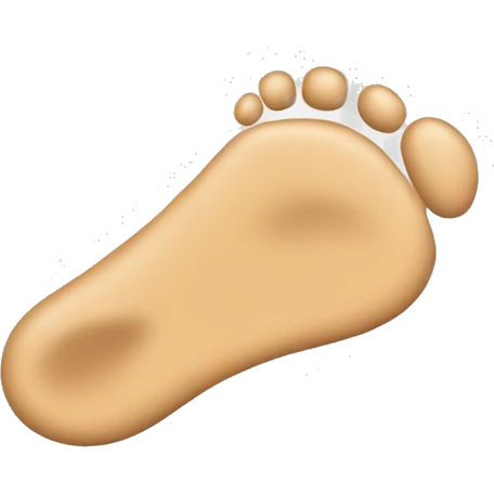 A foot with the big toe up and the other 4 toes down emoji