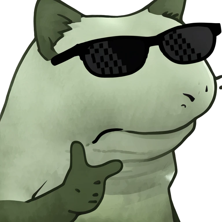 Cat with sunglasses emoji