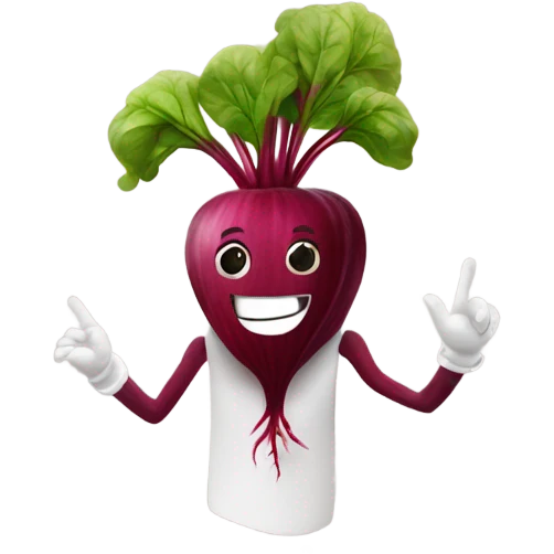 happy beetroot high five emoji