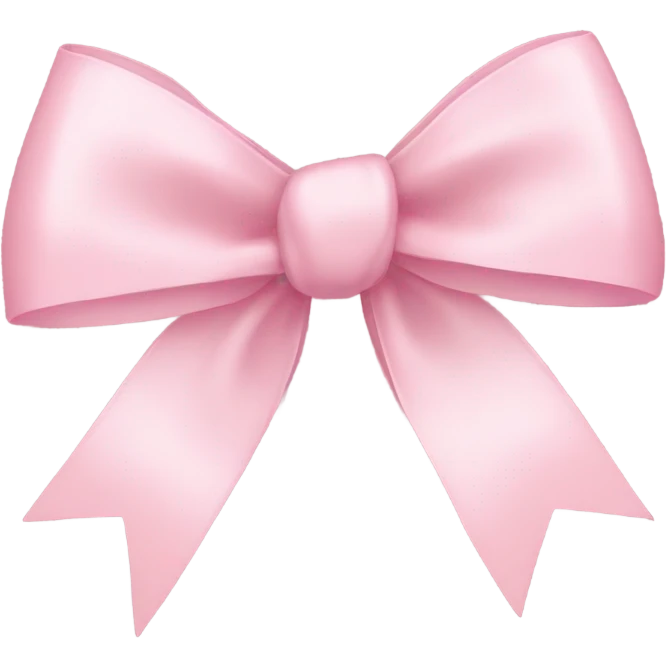 light pink ribbon bow emoji