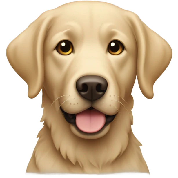 Beige shaggy hair Labrador retriever  emoji