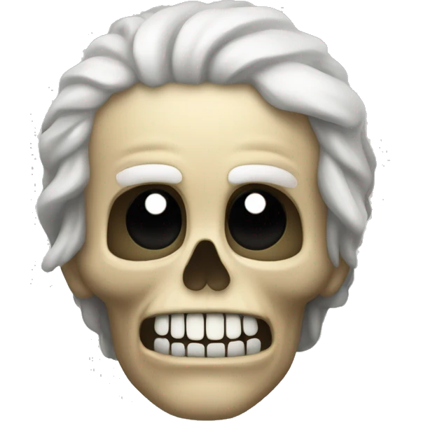 Krähe auf Totenkopf  emoji
