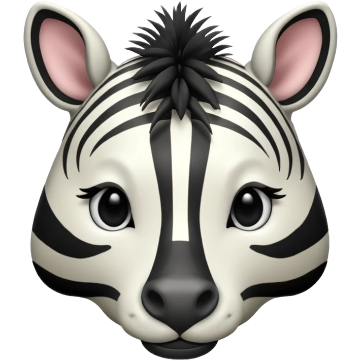 Zebra face should be facing the front and made a little thinner emoji