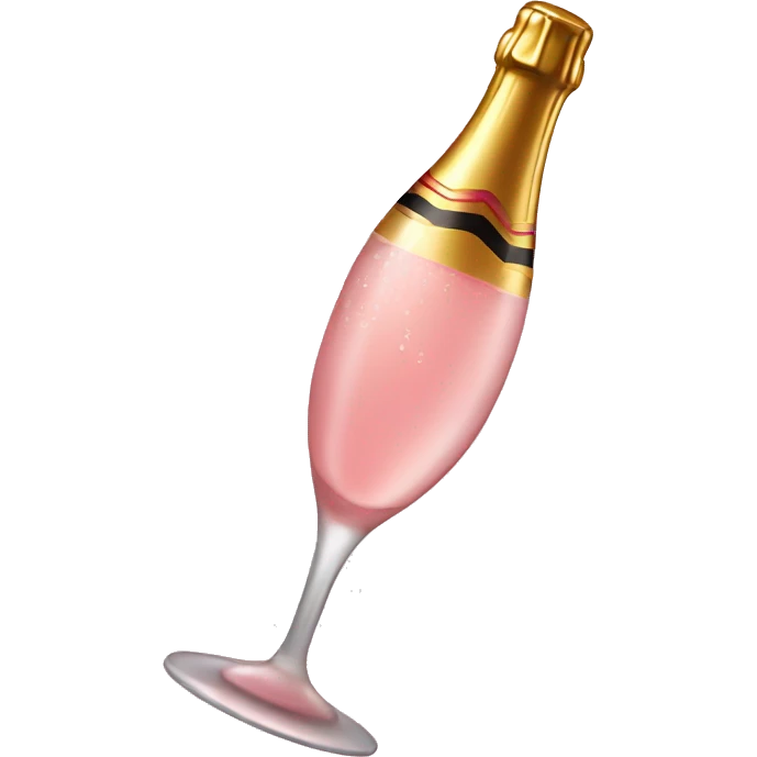 Pink champagne  emoji