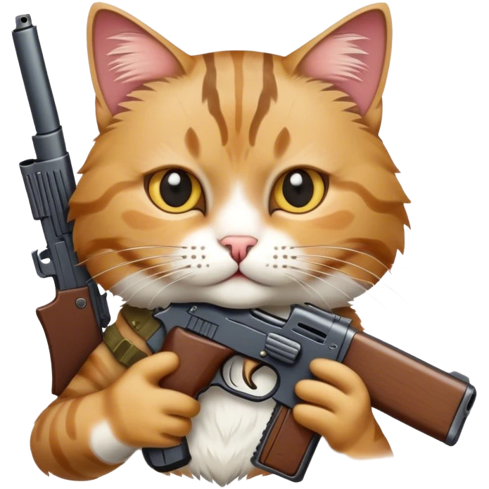 Cat with a gun  emoji
