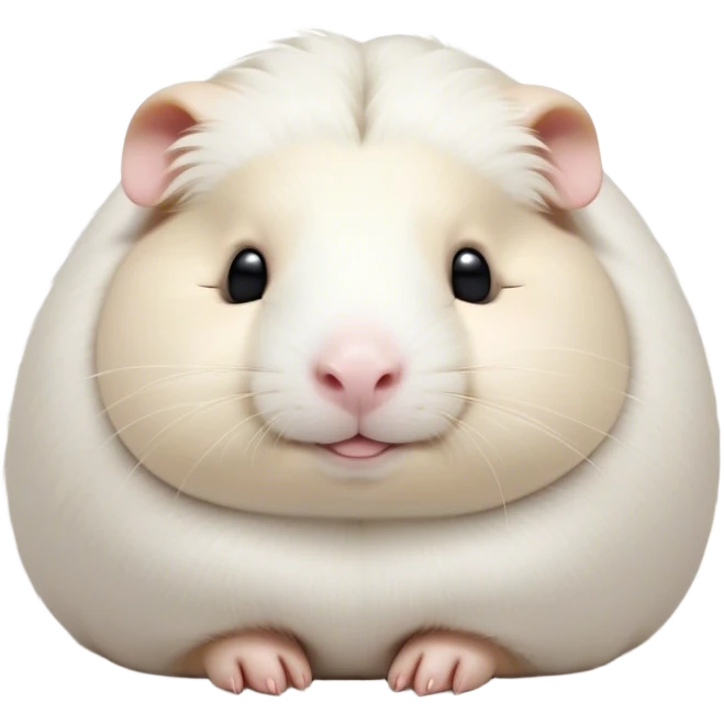 Meme-Worthy Cute Sleeping White Guinea Pig Portrait Emoji, Head resting peacefully with a contented smile, showcasing a delightfully chubby build and a luxuriously soft pure white fur, eyes shut in a serene, cozy nap, Simplified yet hilariously adorable features, highly detailed, glowing with a soft, drowsy light, high shine, relaxed and utterly lovable, stylized with an air of playful laziness, bright and heartwarming, soft glowing outline, capturing the essence of a comically sleepy guinea pig, so meme-worthy it feels like it could instantly become the next viral sensation of adorable slumber! emoji