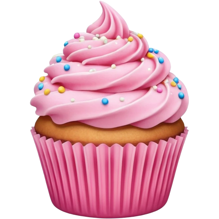 Cupcake with pink icing emoji