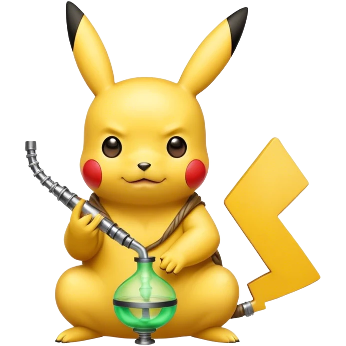 Pikachu smokes hookah emoji
