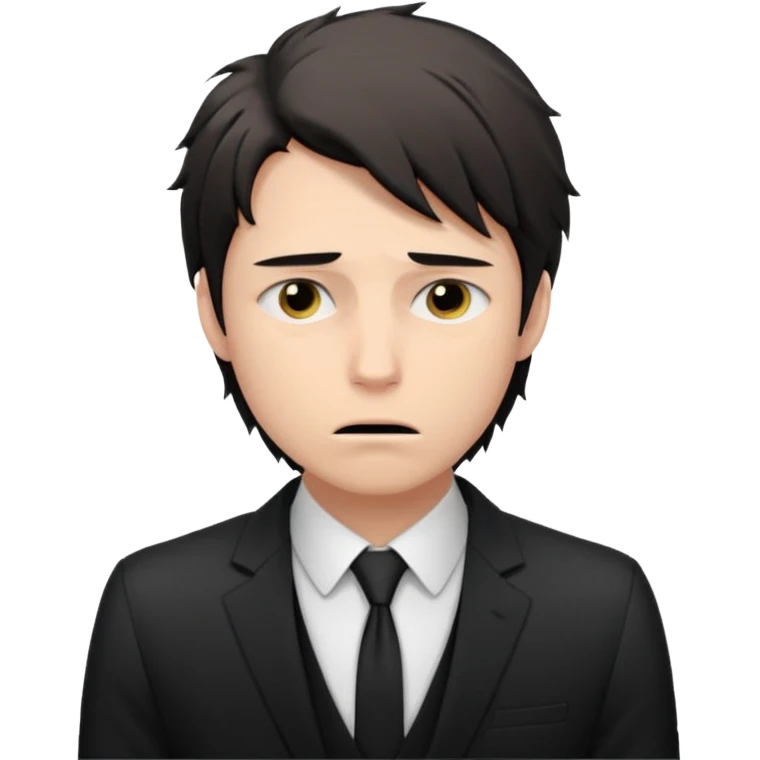 young man in despair applying for jobs with no successs - complete loss or absence of hope emoji