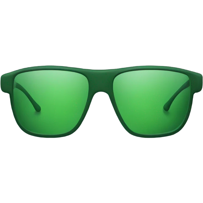 nerrow green sports glasses without face emoji