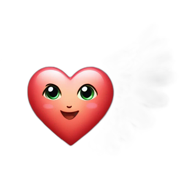 heart with cute wings emoji