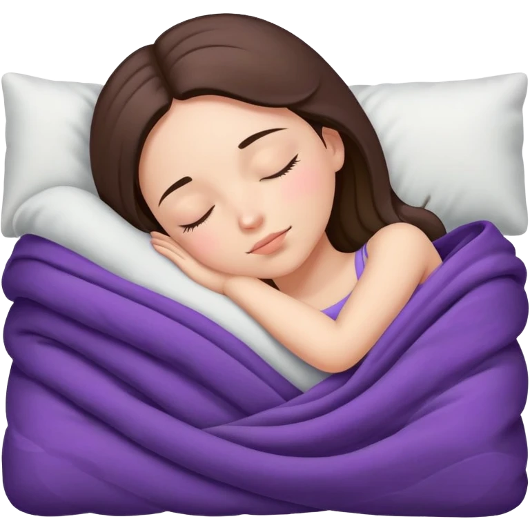girl sleeping in blanket lila emoji