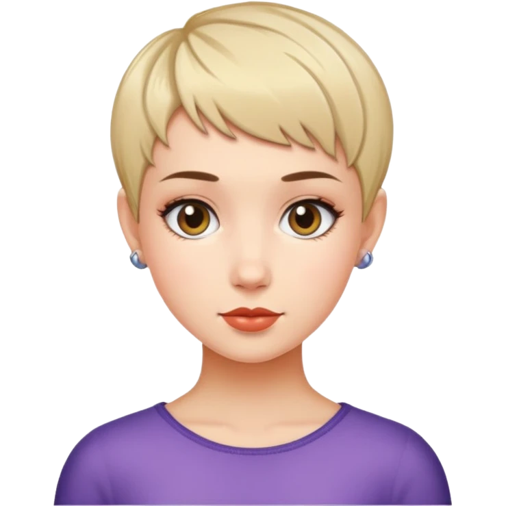 A girl with a pixie cut emoji