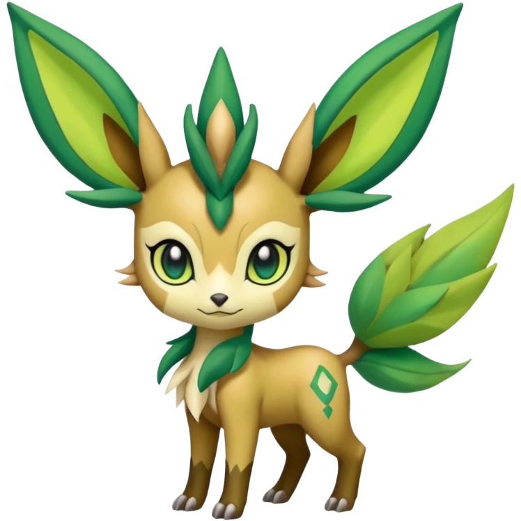 Meloetta-Leafeon-Pokémon-Digimon-Fakémon-creature emoji