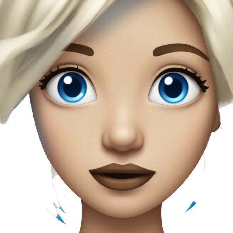 girl with blue eyes and big lips  emoji