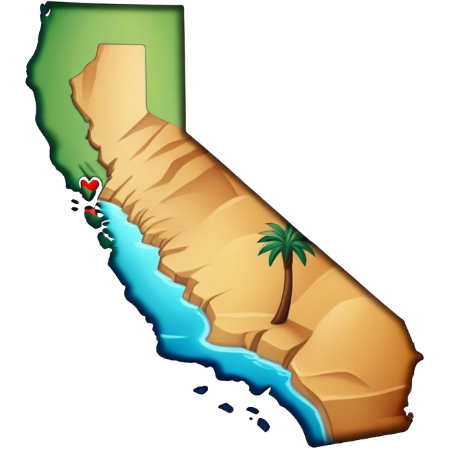 State Shape of California  emoji