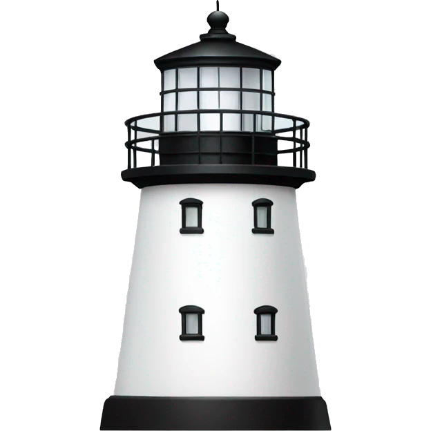 White lighthouse with black trim emoji