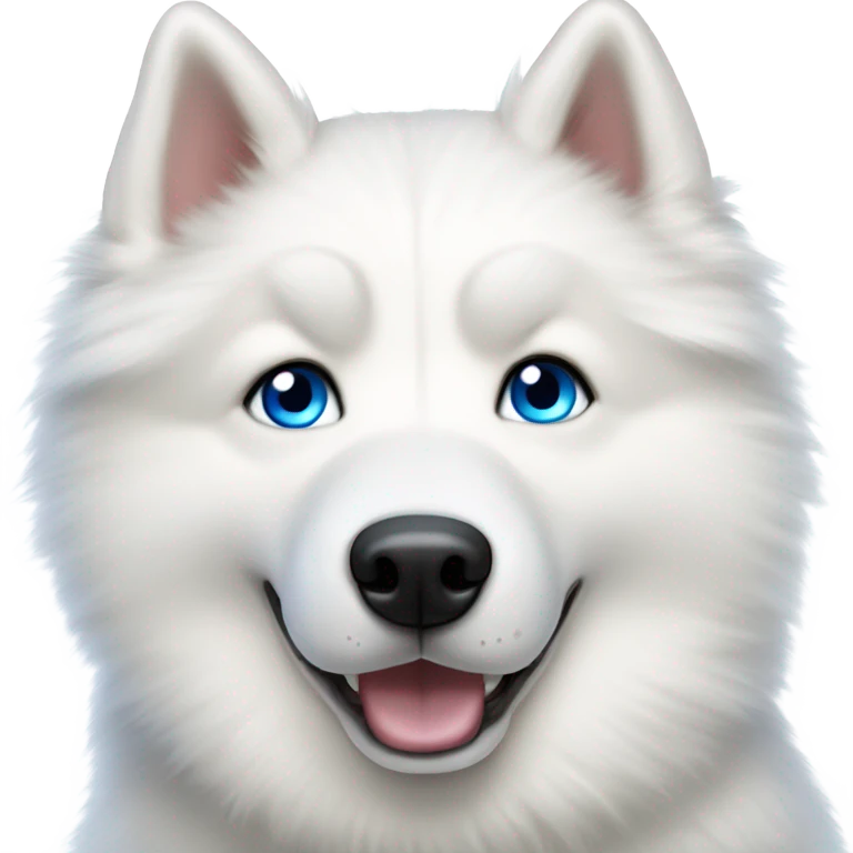 All white husky  emoji