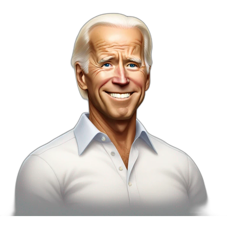 joe biden but super buff emoji