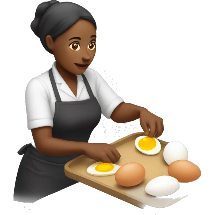 woman making eggs emoji