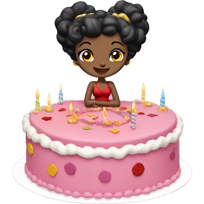 Betty boop birthday cake  emoji