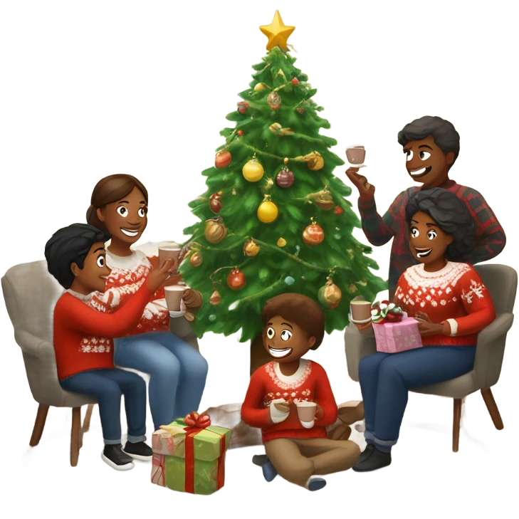 christmas moment with family  emoji