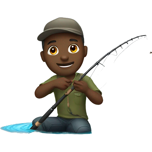 Black guy fishing  emoji