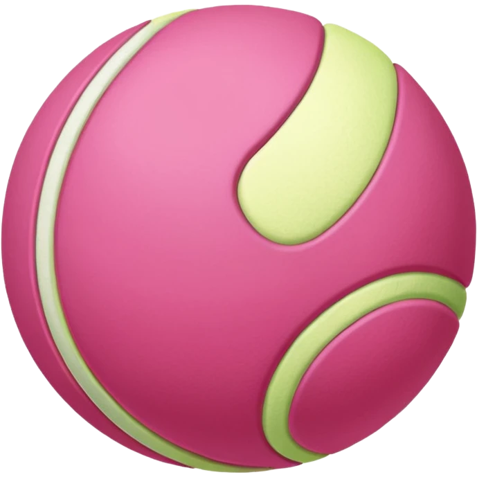 Pink tenis ball with no face and plain emoji