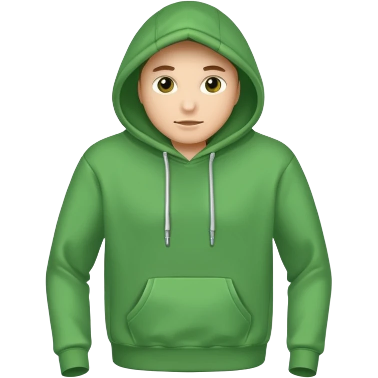 green hoodie, empty, no person inside emoji