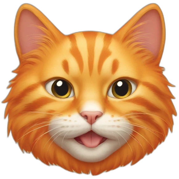 orange cat with a bird in your mouth emoji